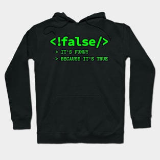 It's Funny Because It's True - Programmer Joke Hoodie